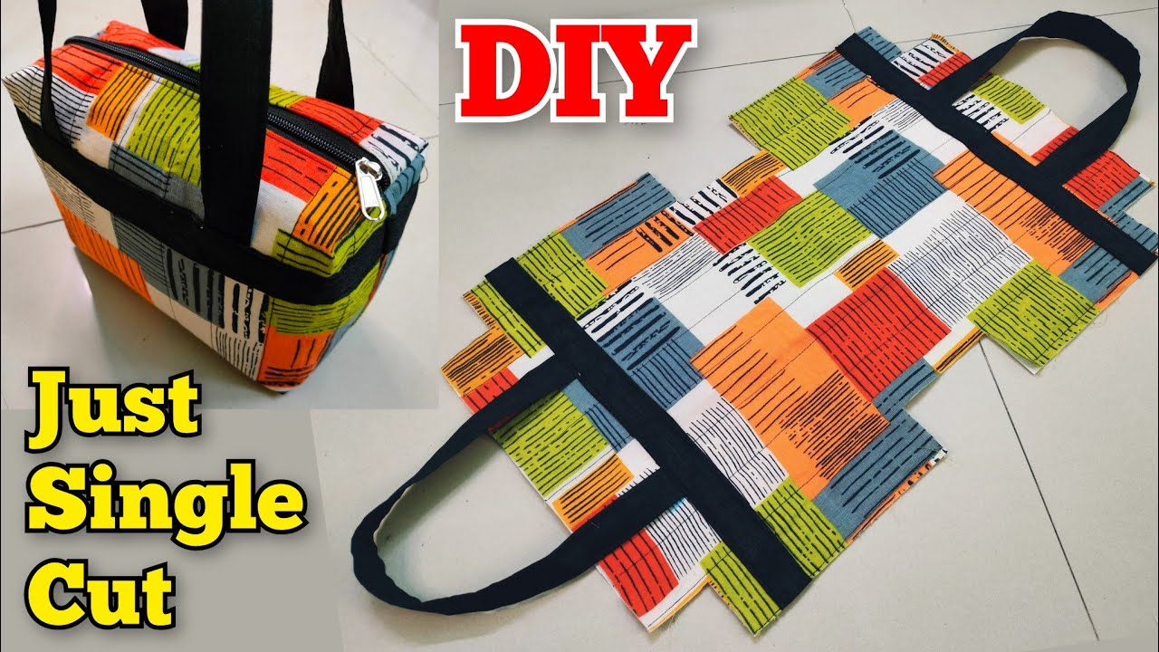 ⭐Just one cut and bag is ready - Very Beautiful Ladies Bag Cutting and Stitching| bag making at home