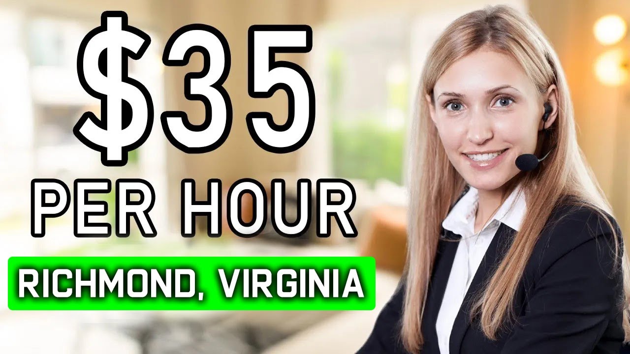 ✅$17 - 35/hr Work From Home Jobs in Richmond, Virginia (Remote Jobs)