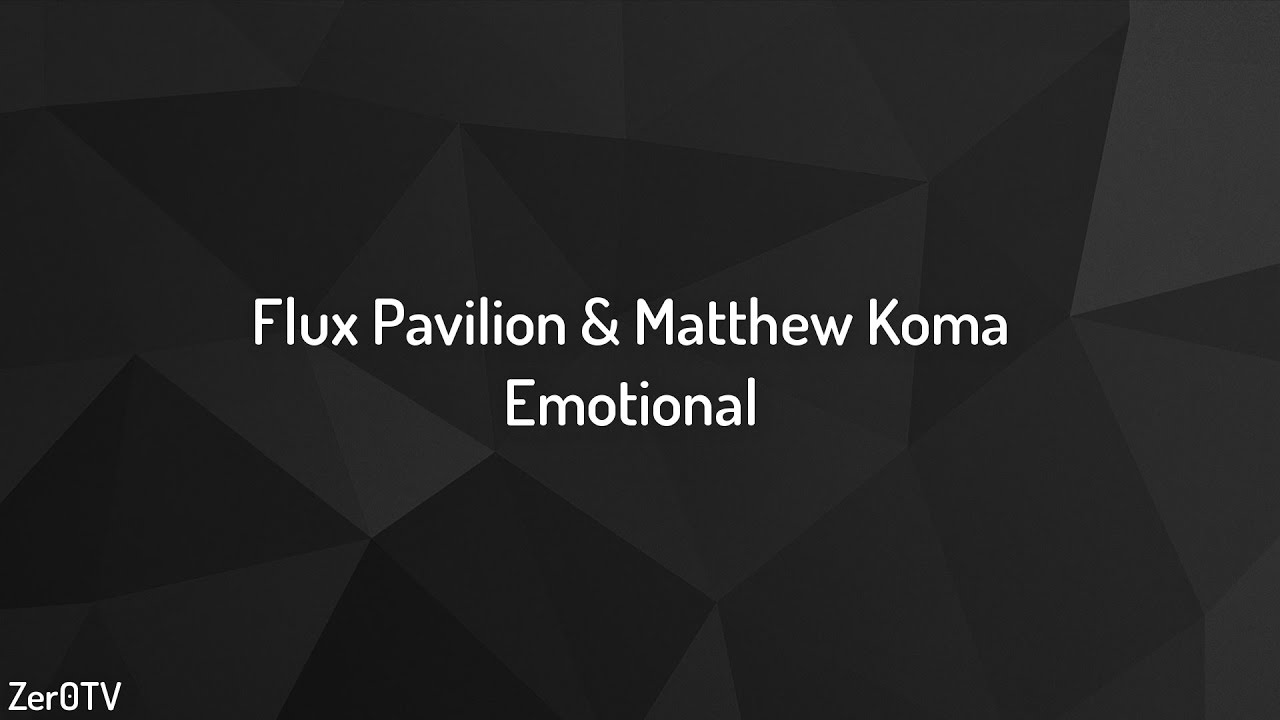 Flux Pavilion & Matthew Koma - Emotional // lyrics