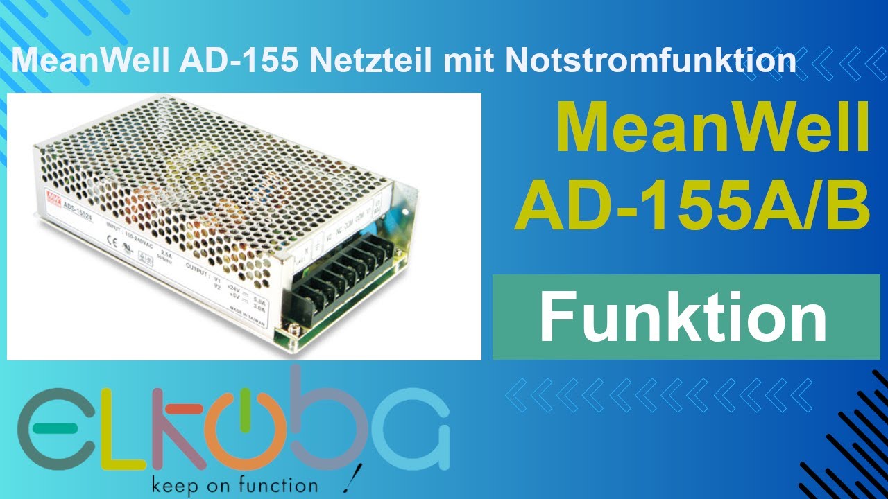 MeanWell AD-155, Netzteil mit Notstromfunktion, deutsch