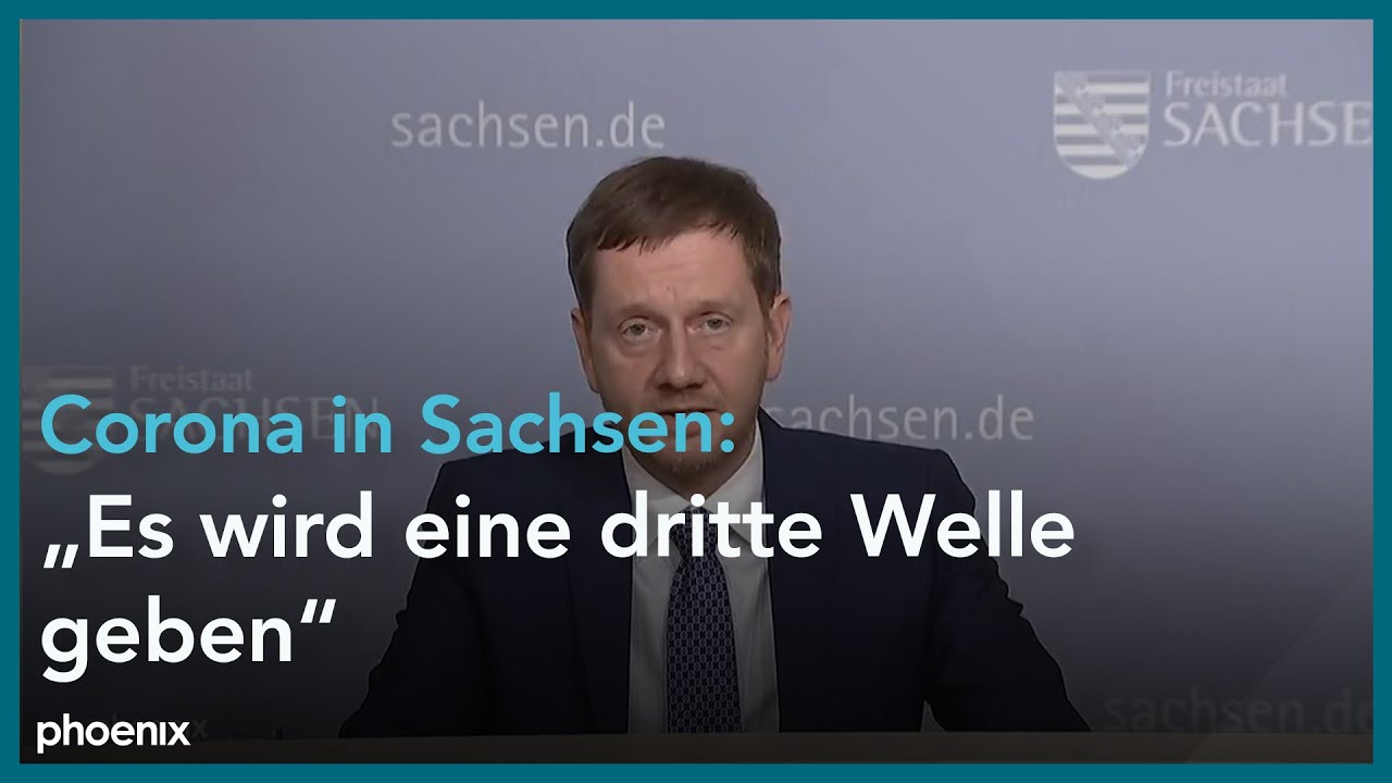 Corona-Lage in Sachsen: Pressekonferenz mit Michael Kretschmer