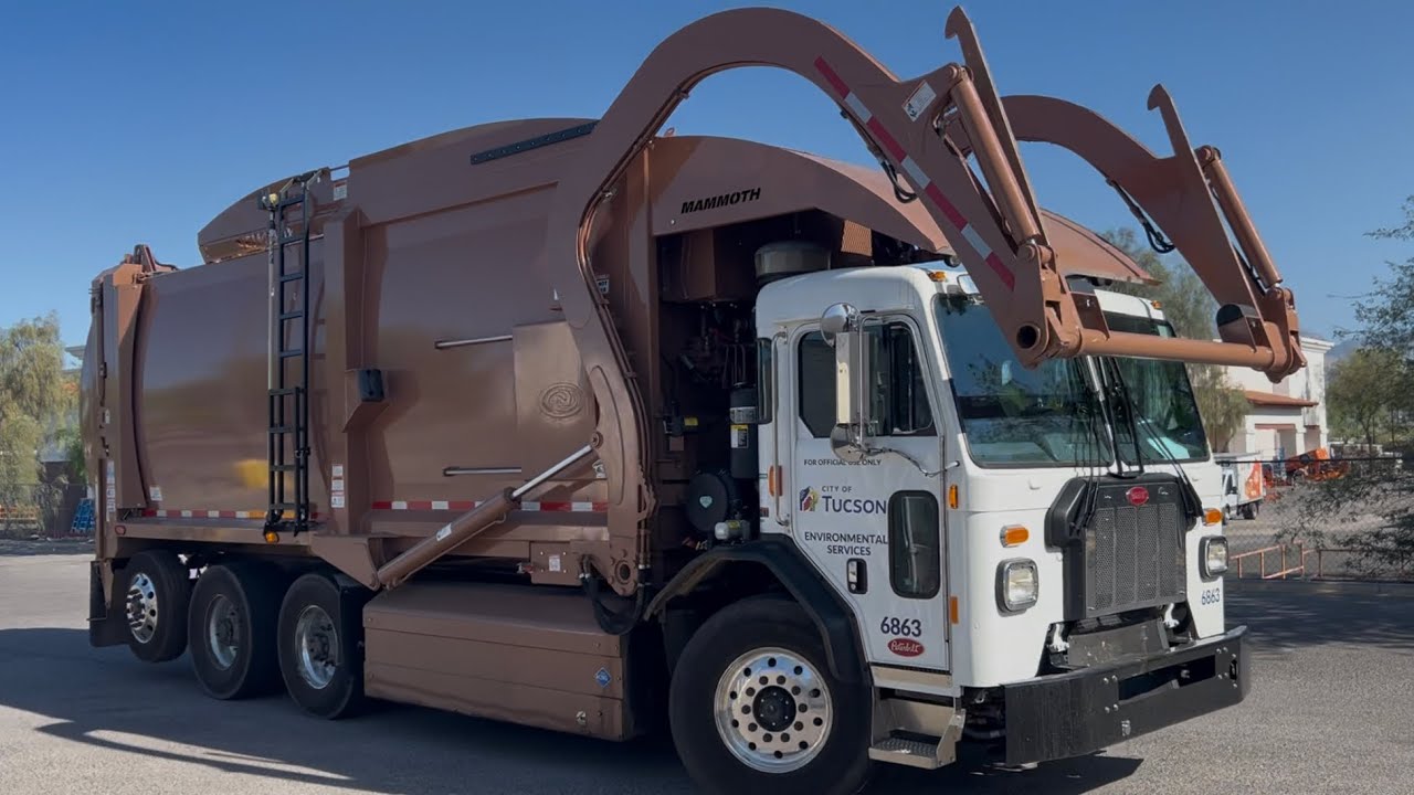 City of Tucson EGSD Peterbilt 520 New Way Mammoth Front Loaders 