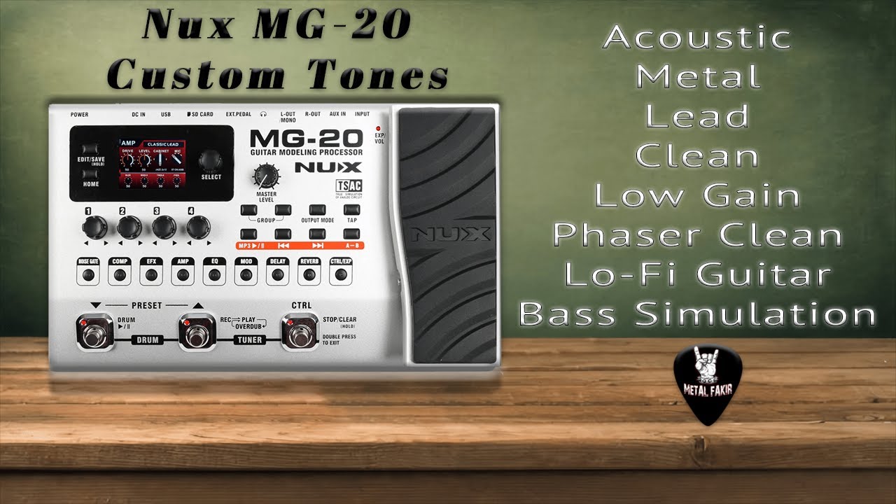 Nux MG 20 Custom Patches | Live Stage Gig or Studio