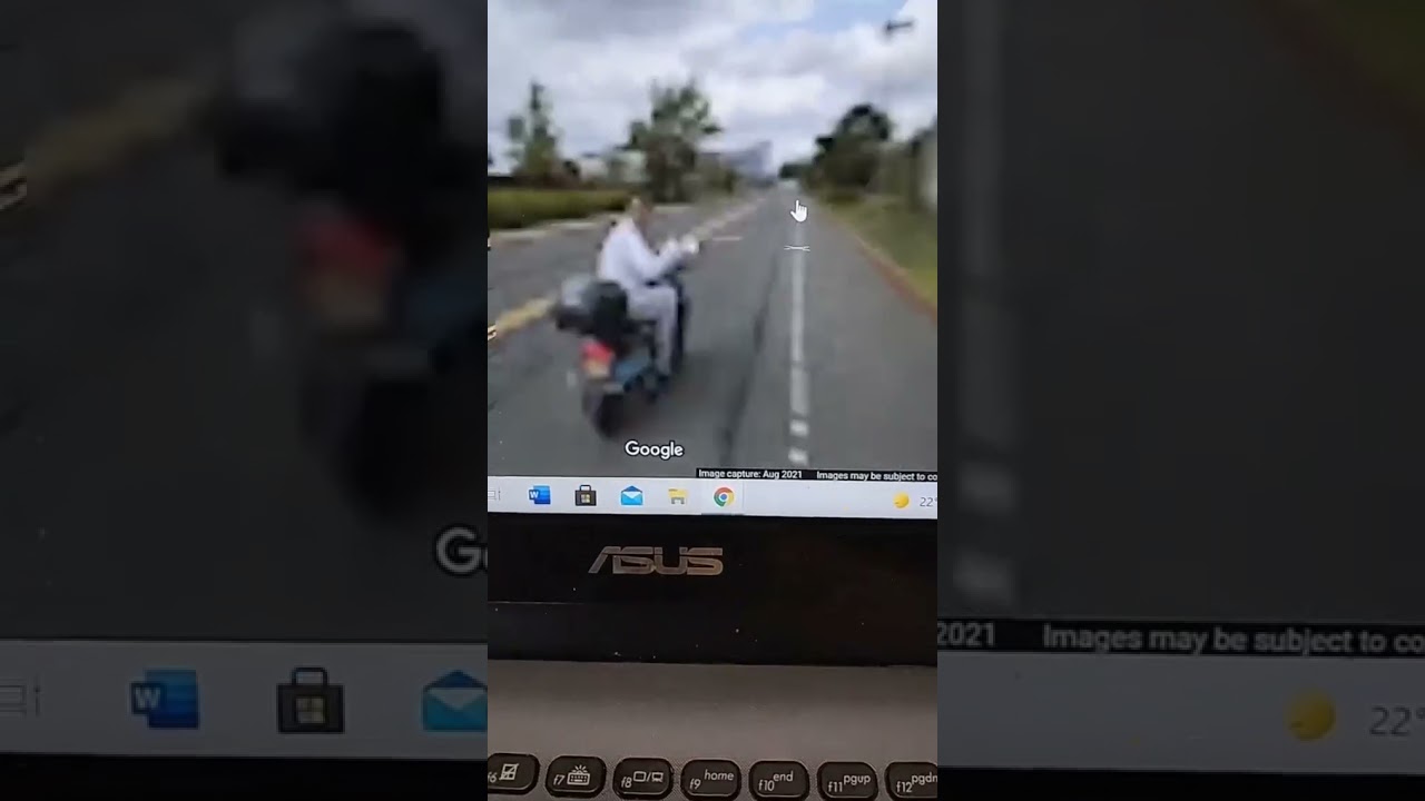 Google street view chasing a guy
