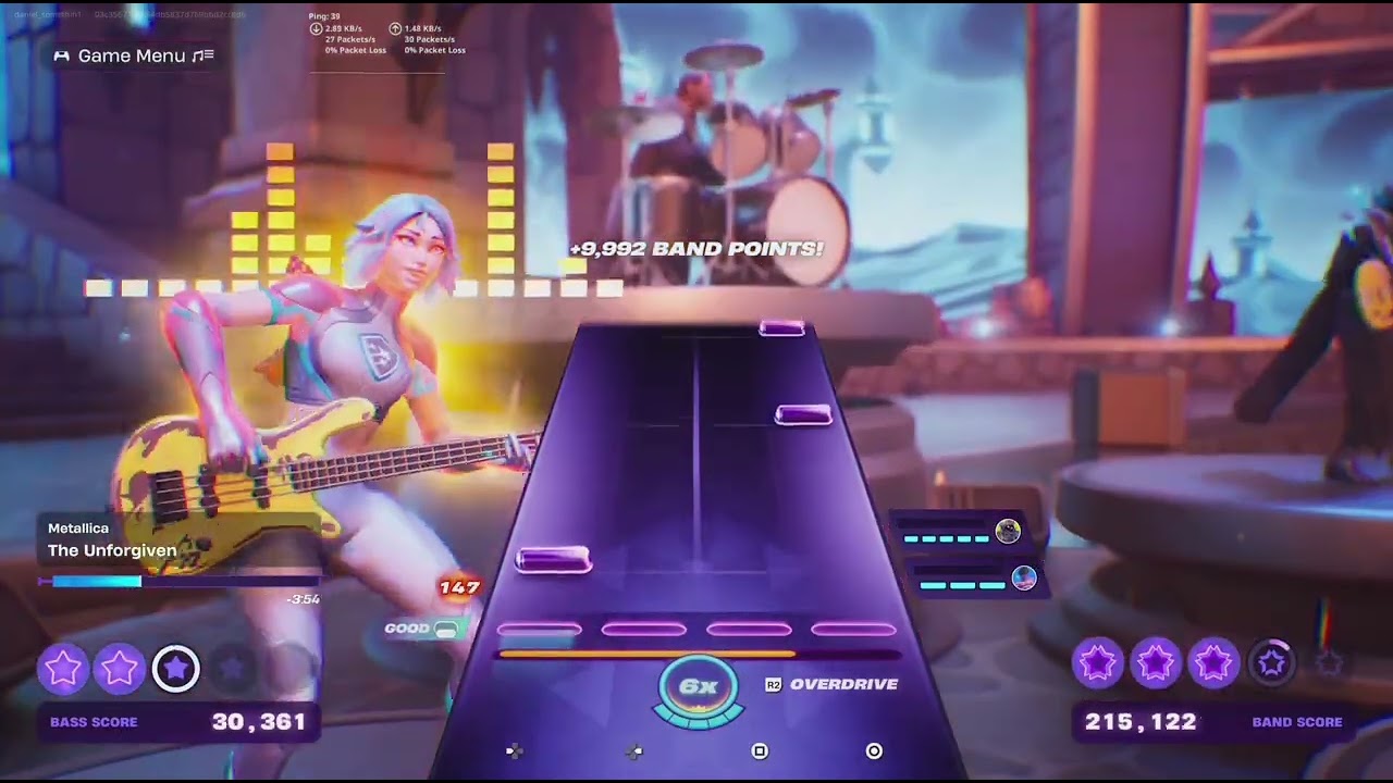 The unforgiven but lightrider and raven play bass