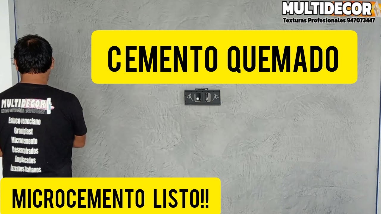 CEMENTO QUEMADO tutorial - como aplicar CIMENTO QUEIMADO PRONTO- MICROCEMENTO LISTO