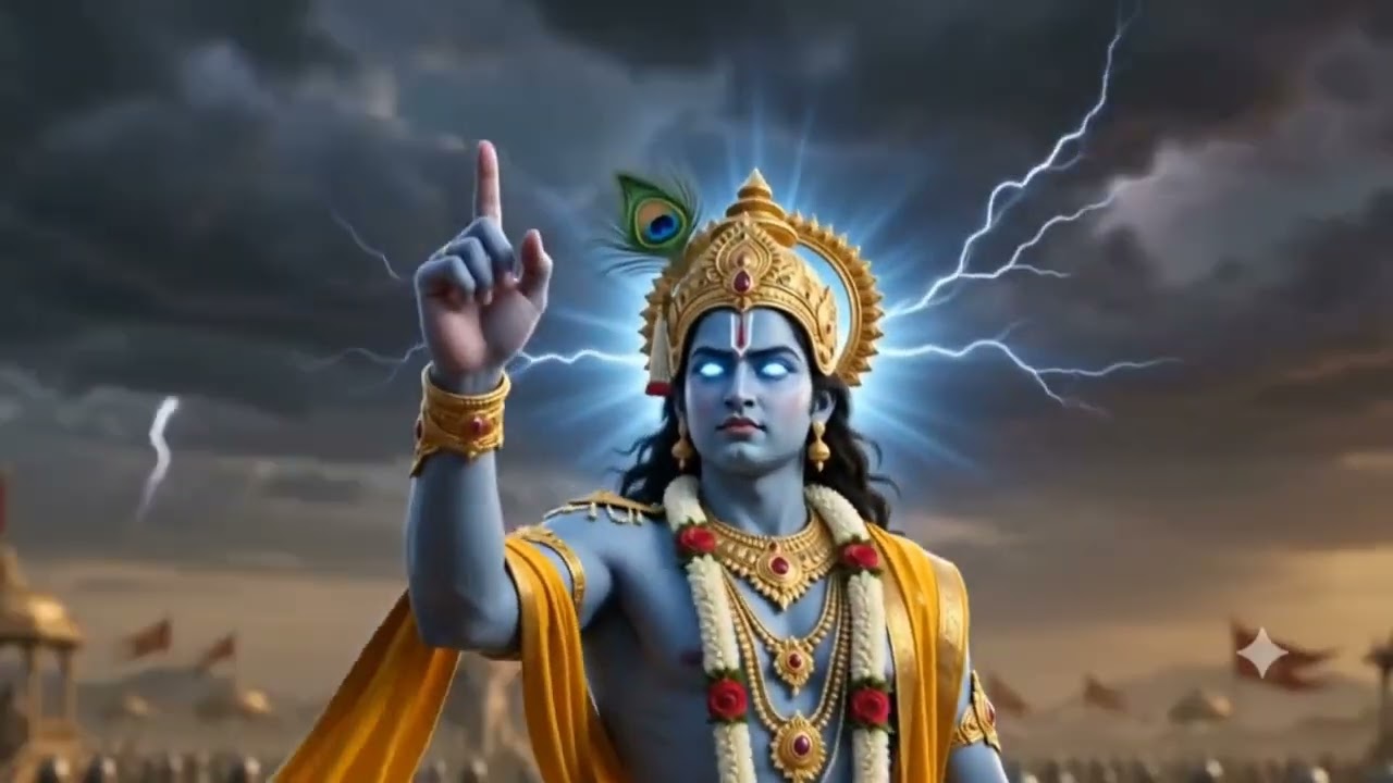 Where duty meets devotion, Krishna leads the way. 💙🕉️