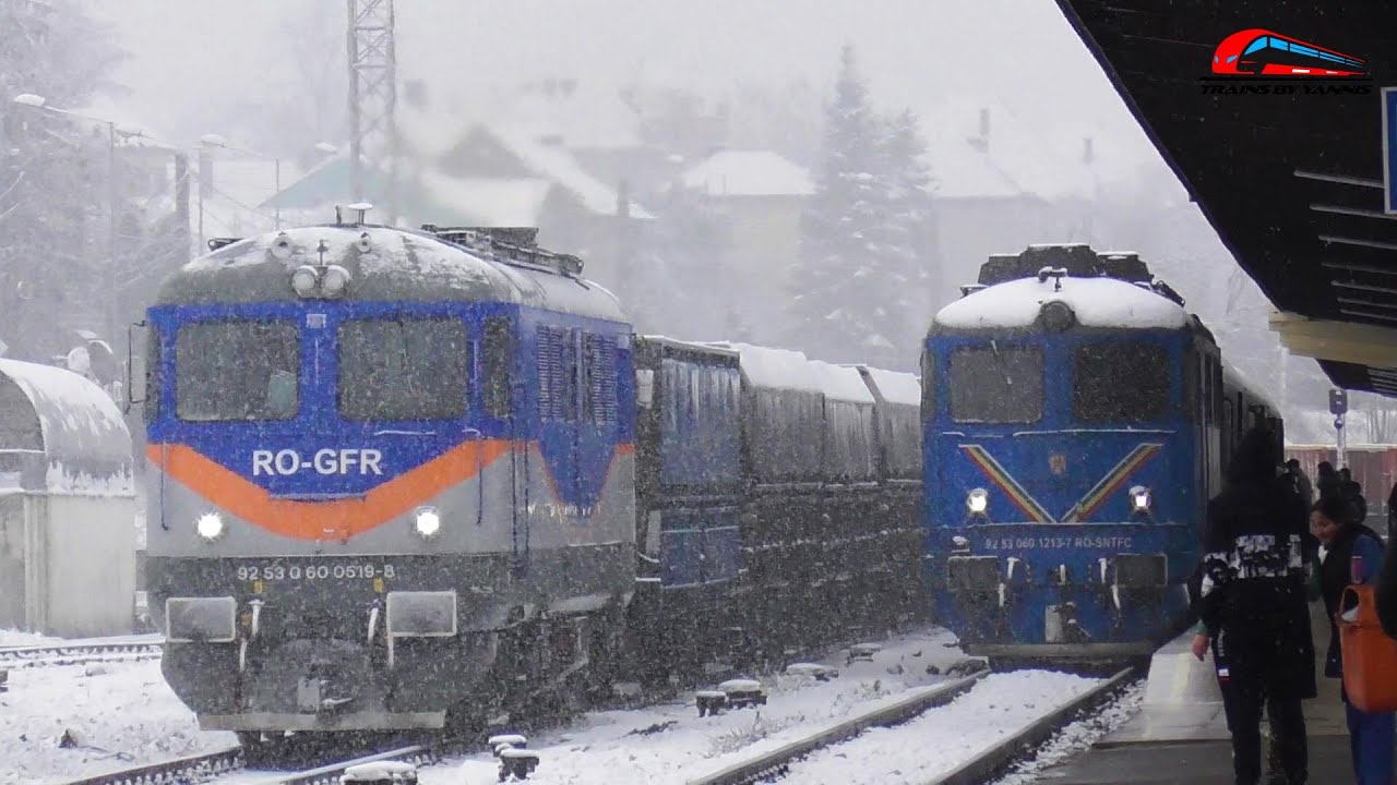 Trenuri in Zapada in Gara Oradea / Trains in Snow in Oradea Station - 10 Ianuarie 2025 ❄️☃️🚂🚅