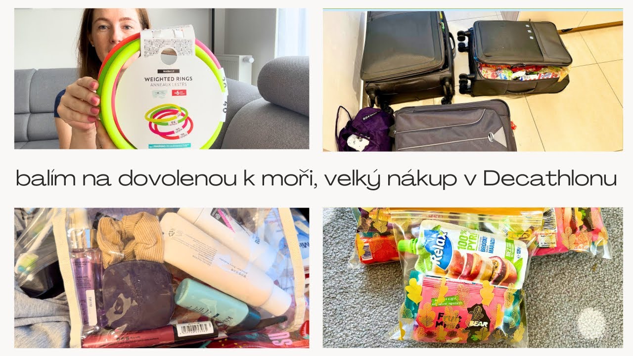 BALÍM NA DOVOLENOU K MOŘI🌊| VELKÝ NÁKUP V DECATHLONU🛒