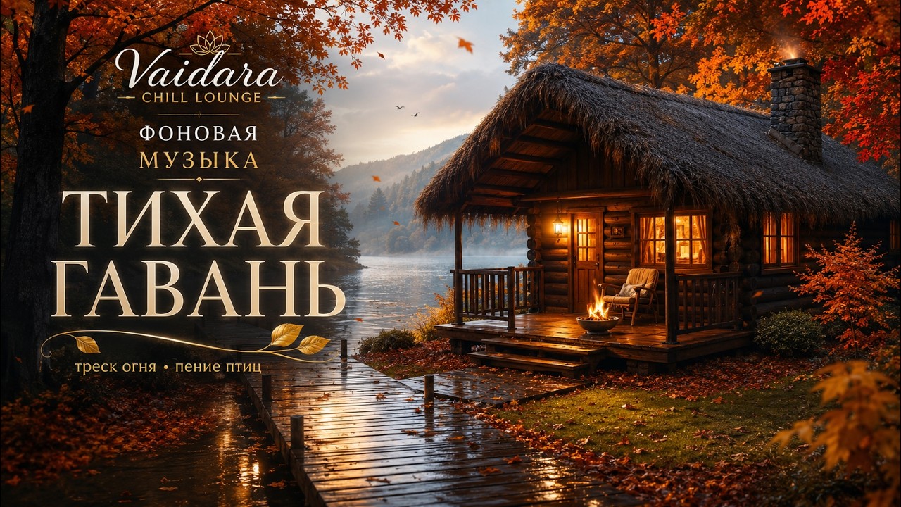 Домик у озера в осеннем лесу 🍁 | Нежная релакс-музыка для уютного вечернего отдыха