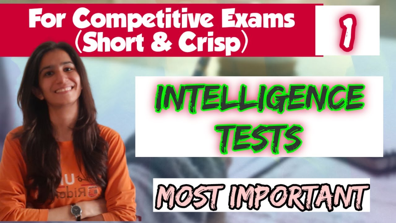 Intelligence Tests | HTET/CTET/STET/UGC NET/SET |  Short Notes | Inculcate Learning | By Ravina