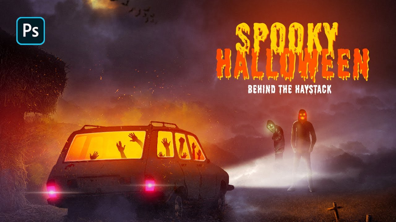 I created this Halloween editing in Photoshop
