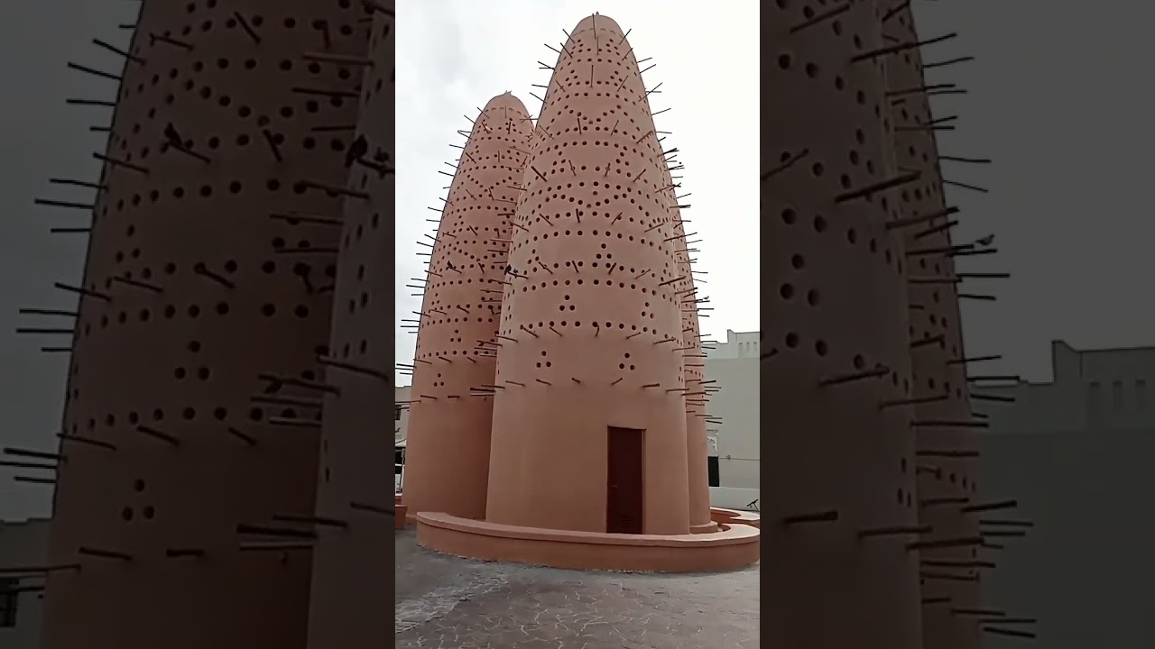 Pigeon House Towers. #qatar #travel #nature #pigeons #trending #visit #doha #katara #viralshorts