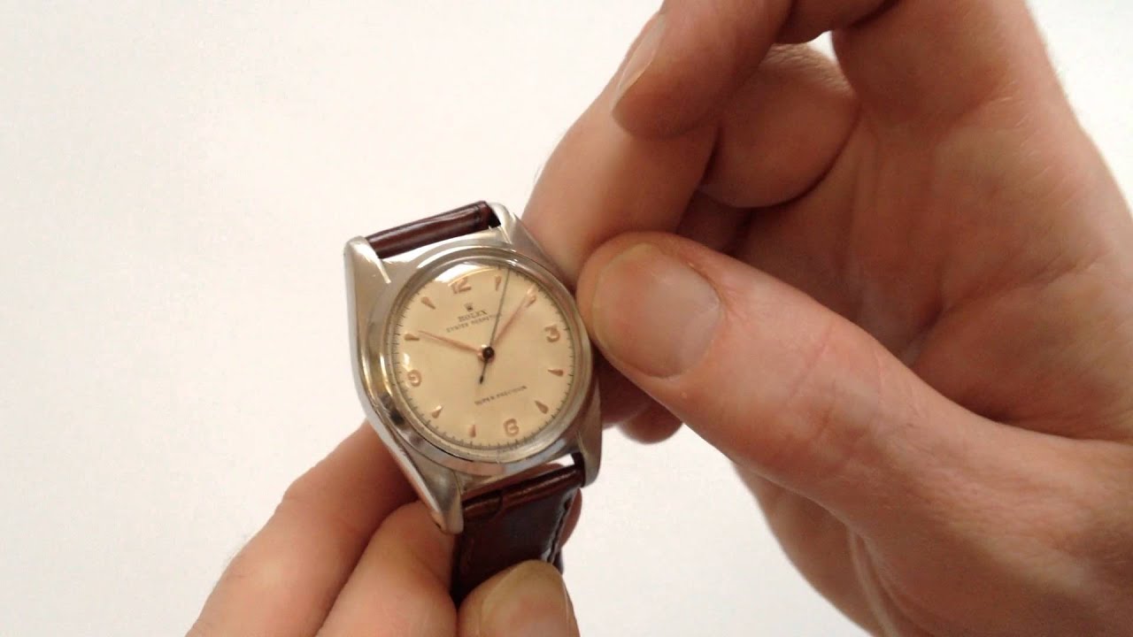 ROLEX vintage wristwatch, Oyster Perpetual &lsquo;Bubble Back&rsquo; Ref.5050, circa 1949