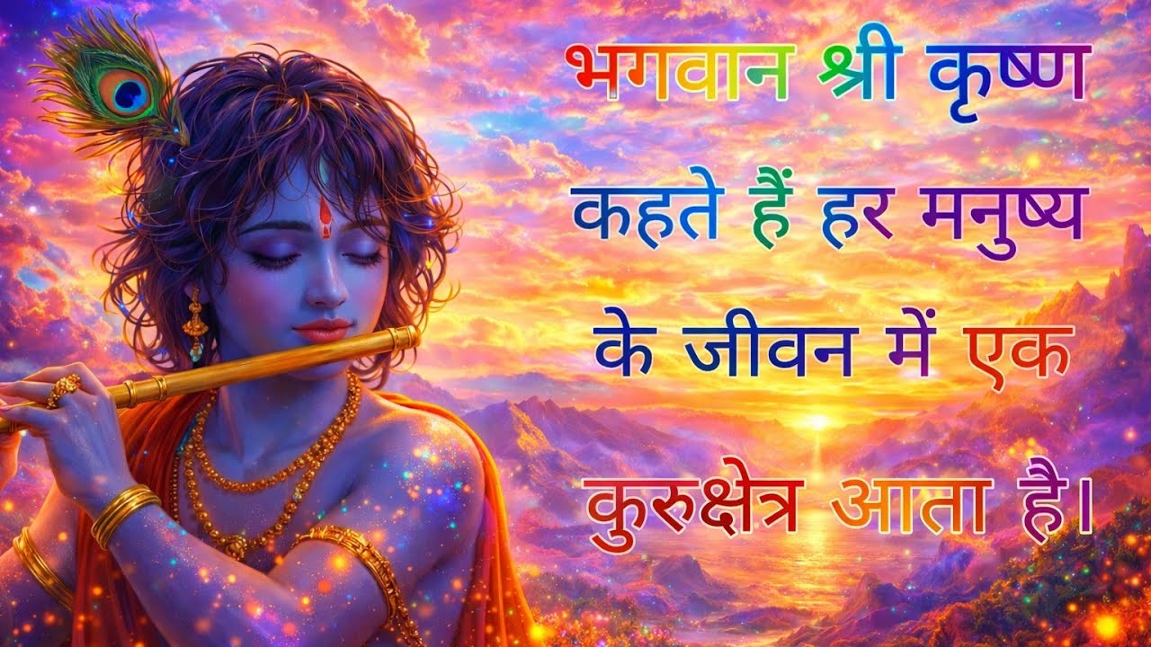 भगवान श्री कृष्ण कहते हैं हर मनुष्य के जीवन में एक कुरुक्षेत्र आता है Motivational |#krishnastory🔱🚩🚩