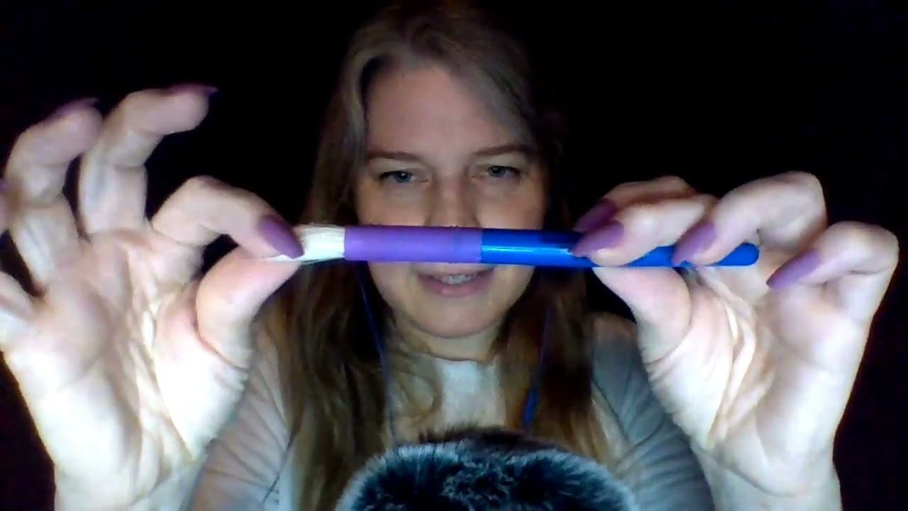 My first ASMR video!  Let's learn together!  (brushing, whispering)