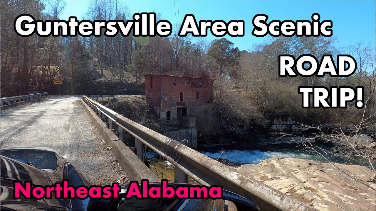 Guntersville Alabama ROAD TRIP! Stone Arch, Red Mill Falls, High Falls & Buck's Pocket Viewpoint