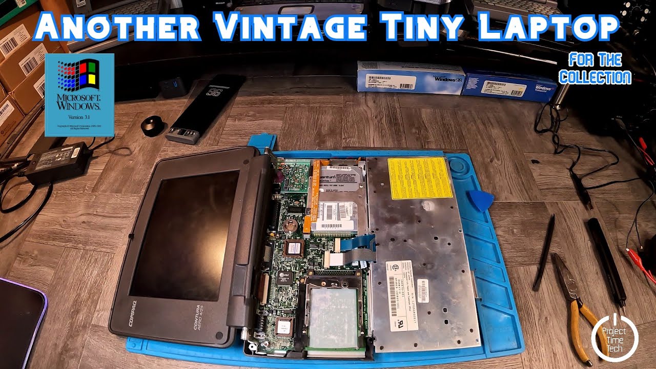 A Very Tiny Laptop From The 1990s - Compaq Contura Aero Windows 3.1