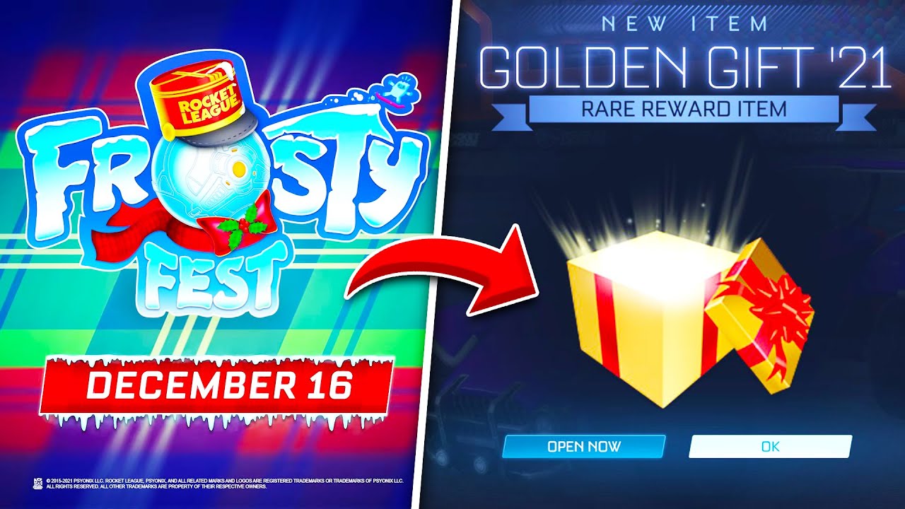 FROSTY FEST 2021 Event On Rocket League! *NEW* GOLDEN GIFT CRATES