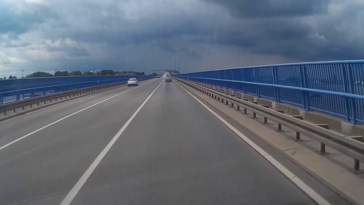 Germany: Rügenbrücke, Stralsund - direction from island Rügen