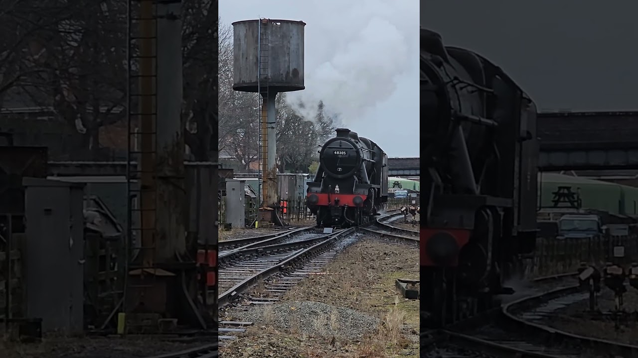 LMS 8F 48305 at Loughborough Central on the Great Central Railway