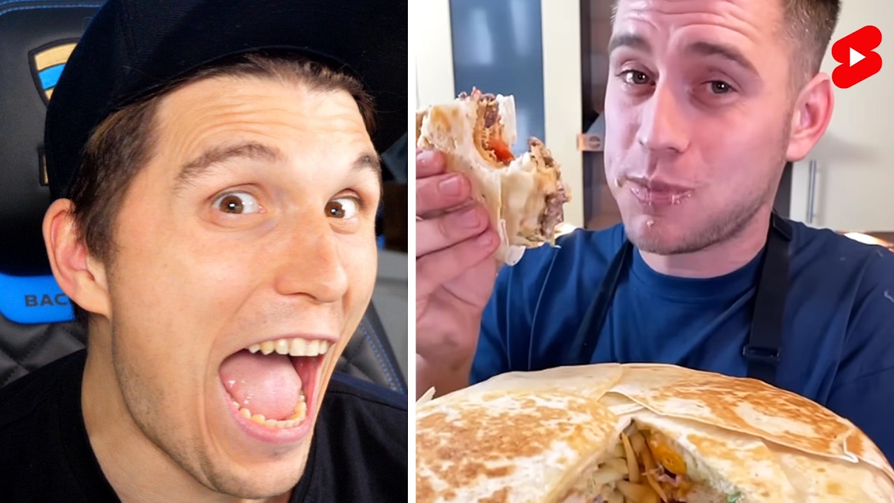 Paluten guckt Shorts bis er einen gigantischen Burger-Wrap frühstückt