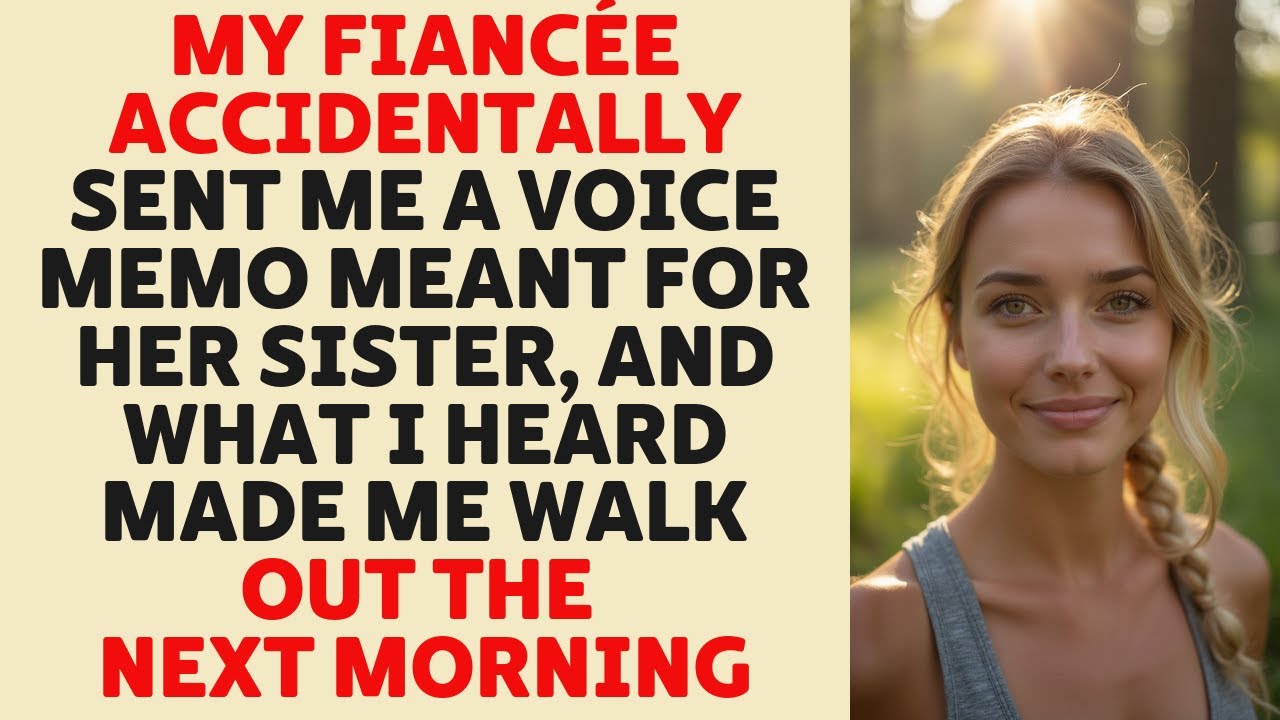 My fiancée sent a voice memo to me by mistake—what she said made me leave her the next morning