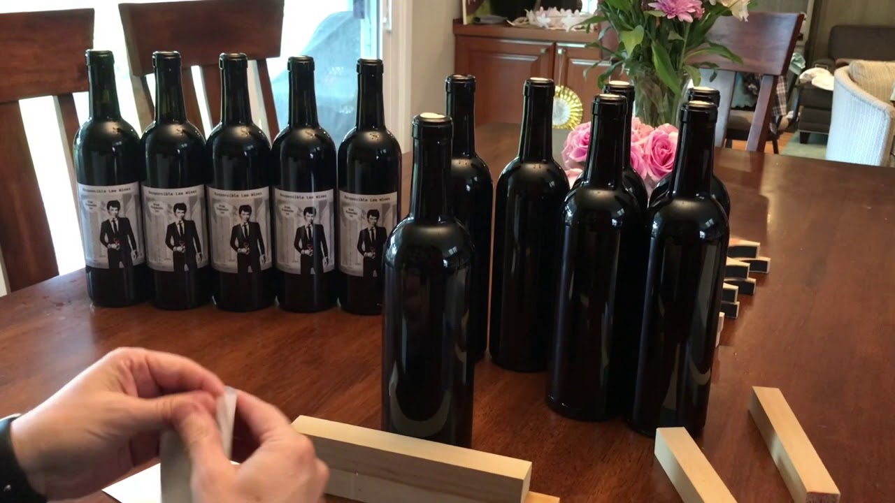 Attaching Straight Wine Labels