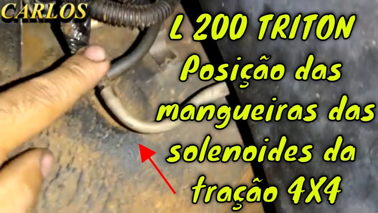 ESQUEMA DE LIGAÇÃO DAS MANGUEIRAS DE VACUO DAS  VALVULAS DE TRAÇÃO 4X4  L200 TRITON