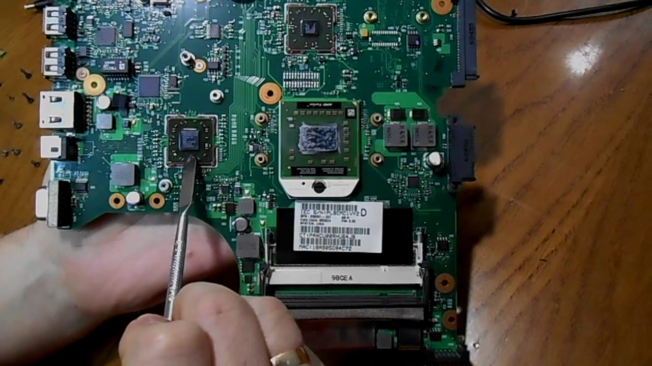 Прогрев северного моста ноутбука HP Compaq 615