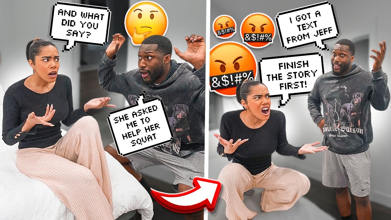 TELLING MY FIANCEÉ ANOTHER GIRL HIT ON ME AT THE GYM THEN CHANGING THE TOPIC PRANK! * SHE SNAPS*