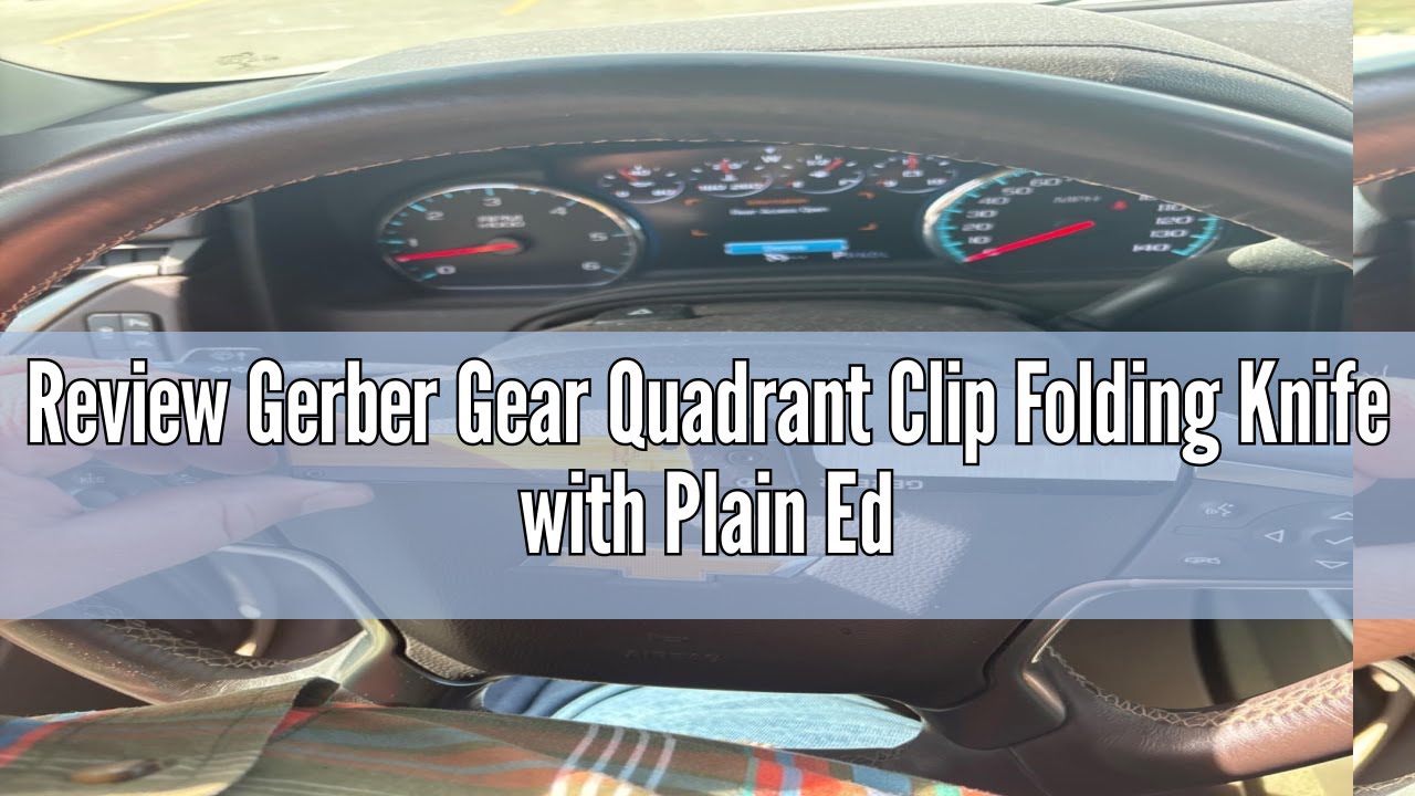 Review Gerber Gear Quadrant Clip Folding Knife with Plain Edge Blade - Straight Edge Flipper Knife w