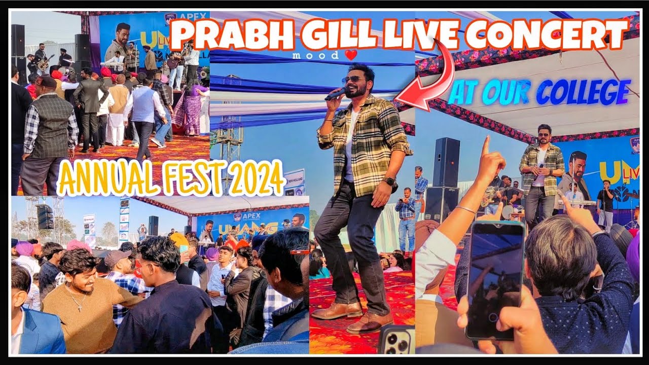PRABH GILL LIVE CONCERT AT OUR COLLEGE || ANNUAL FEST 2024 || @PrabhGill