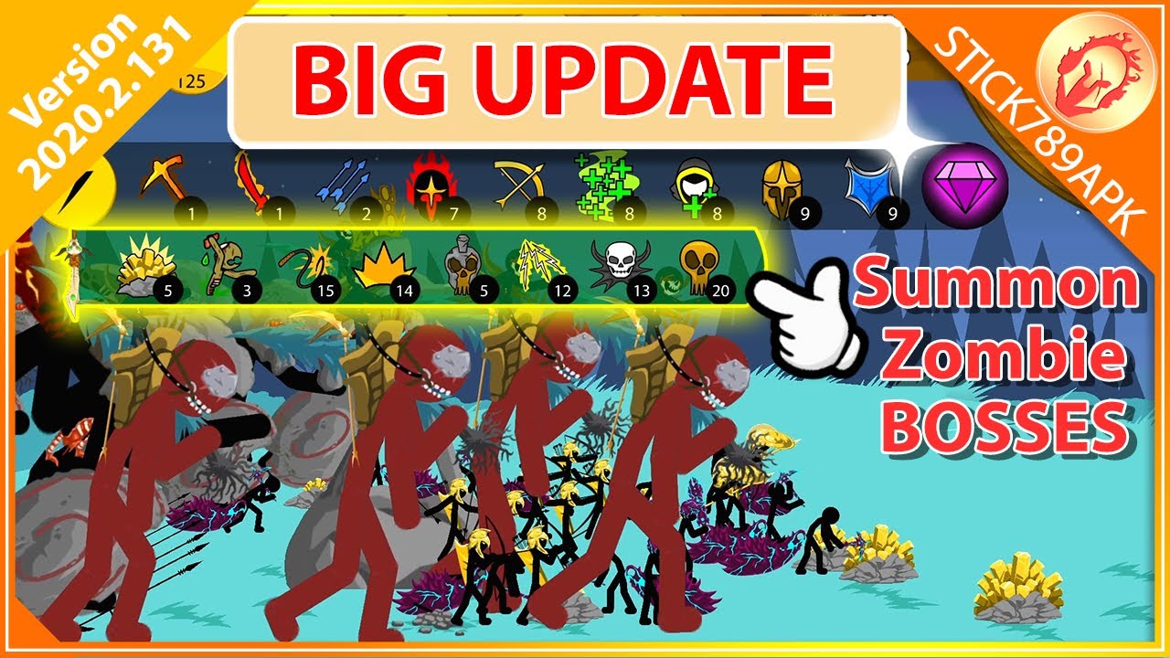 BIG NEW UPDATE STICK WAR: LEGACY | New Summon Strongest Boss Zombie Android Gameplay | Stick789Apk