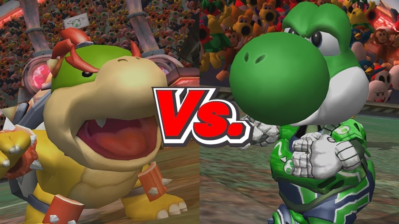 Mario Strikers Charged - Bowser Jr. Vs. Yoshi