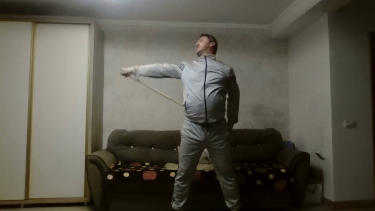 complex de exerciții cu bastonul de gimnastică