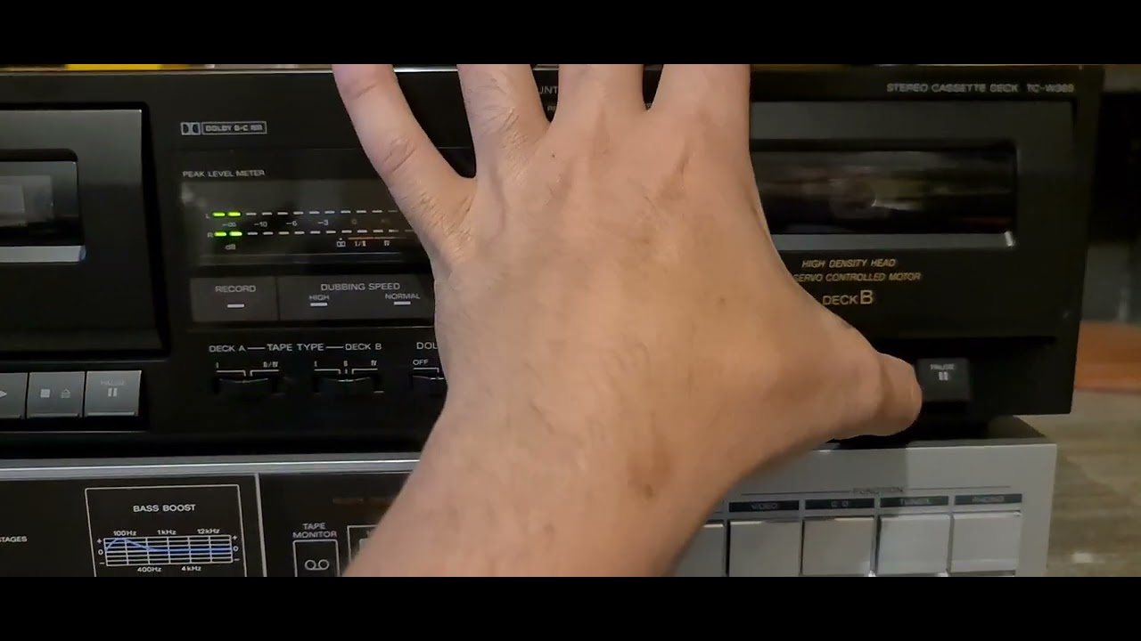 VINTAGE SONY DOUBLE CASSETTE DECK RECORDING TESTING 