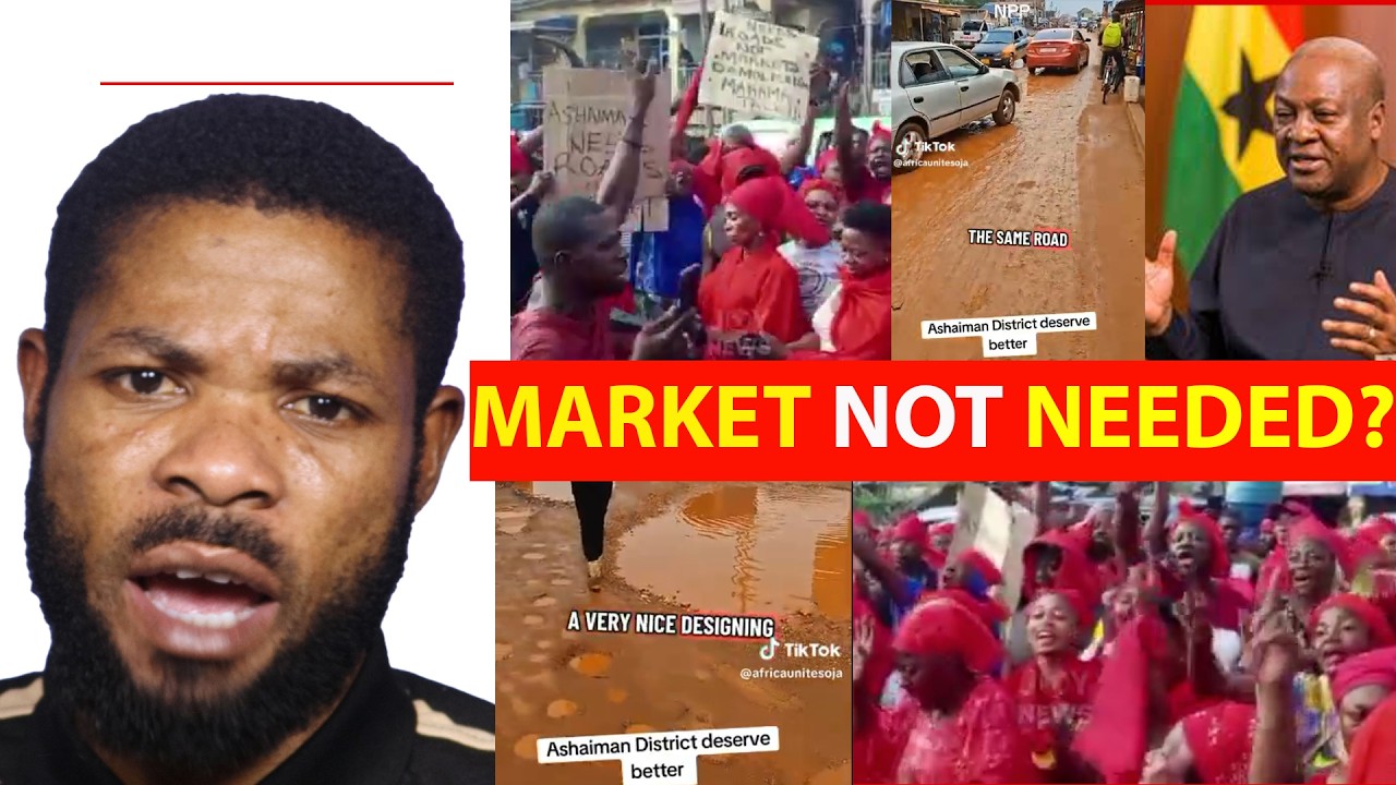 😳Ashaiman Main Market women Protest, Reject Redevelopment into Modern 24-Hour market