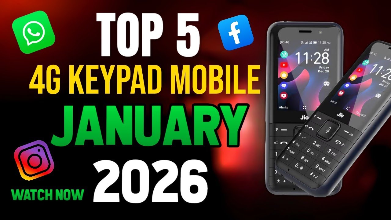 🔥Top 5 4G Keypad Phones in 2026 🥳.!! Best 4G Keypad Mobiles in January (2026)