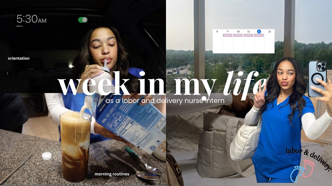 First Week In My Life as a New Grad Nurse Intern 🏥 | orientation, labor & delivery, nclex studying