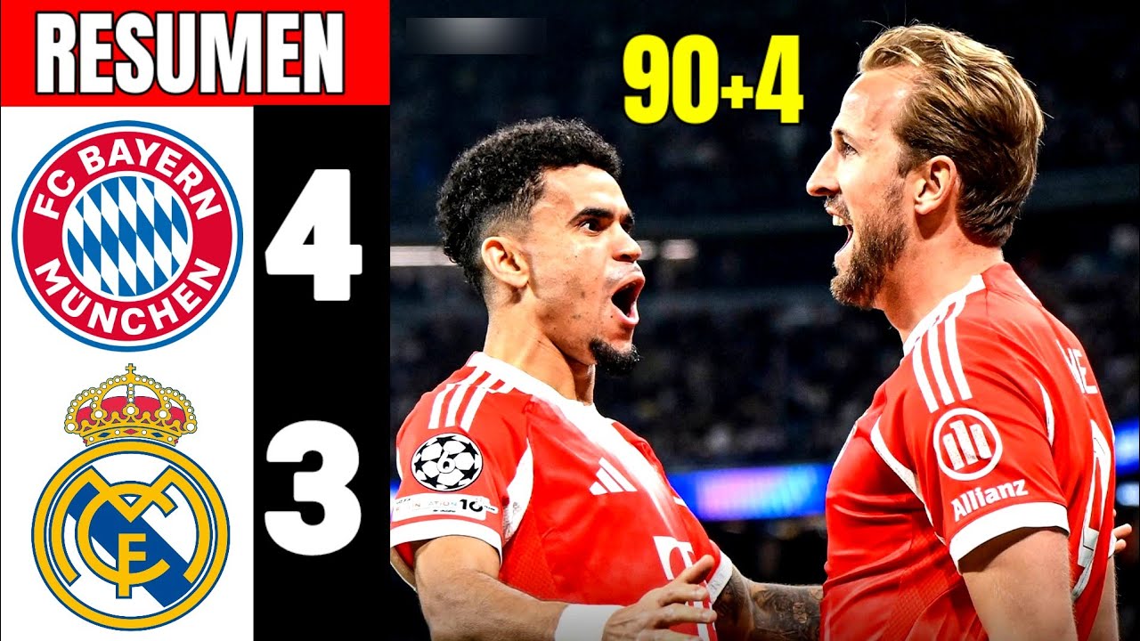 Bayern Munich vs Real Madrid 4-3 Resumen y Goles | Champions League 2025/26