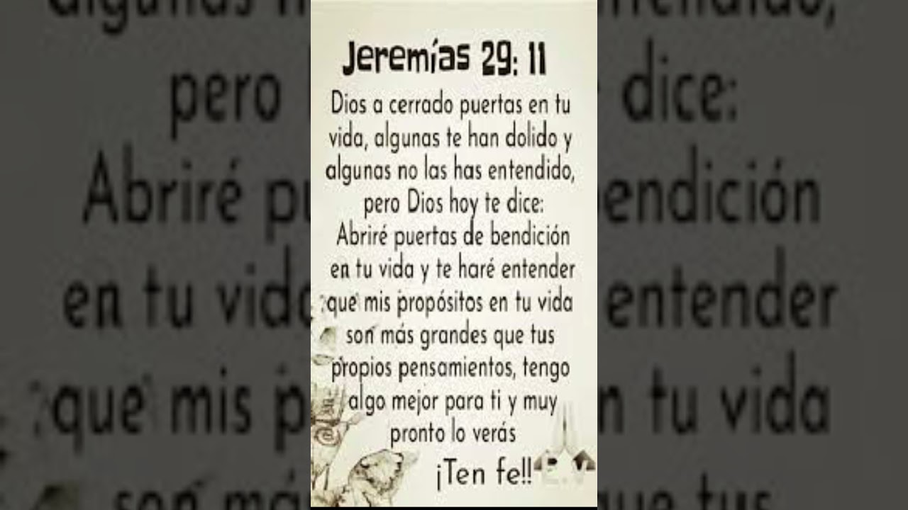 JEREMIAS 29 11 #oraci&oacute;n