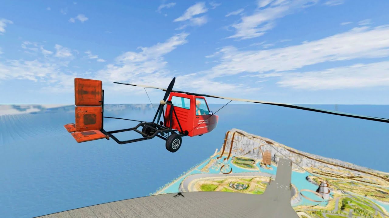 Cars vs long downhill-BeamNG.drive