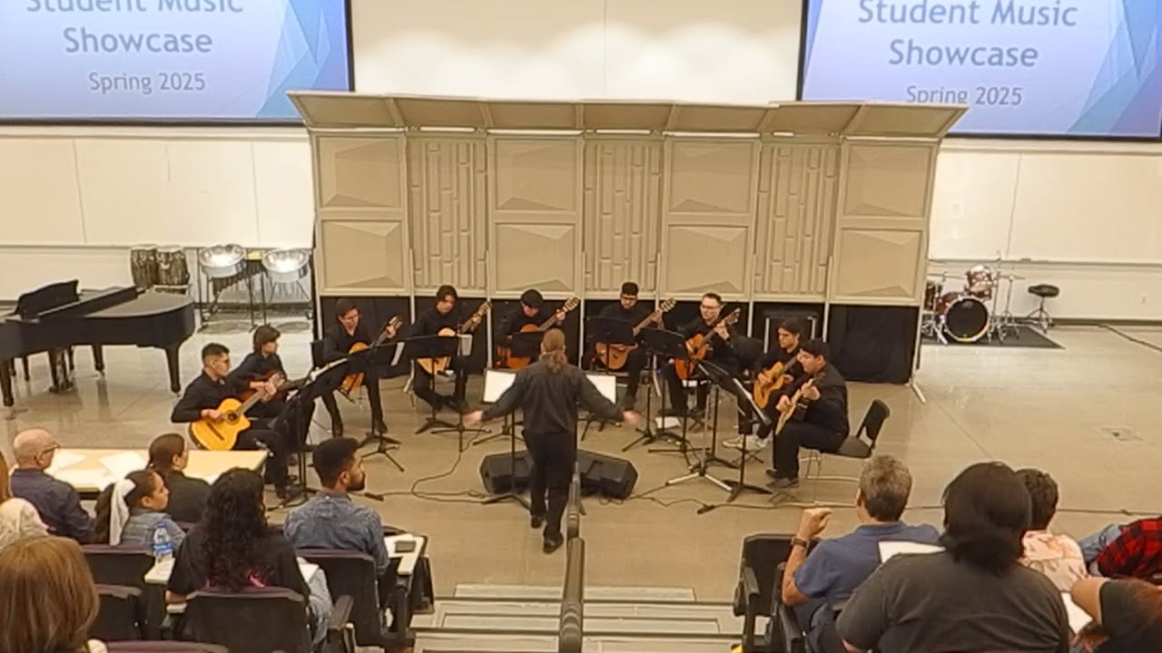 EPCC Guitar Ensemble under the direction of Mr. Armin Harrison at Student Showcase Spring 2025