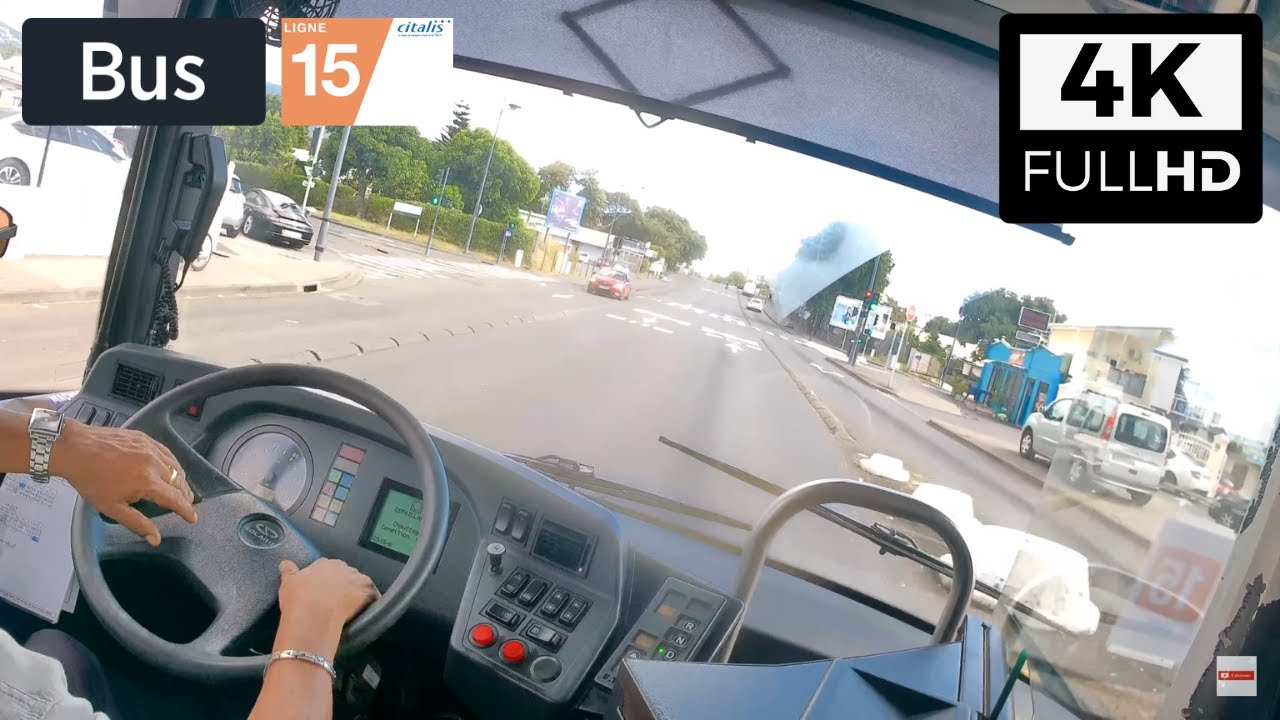 POV Bus drive in La Réunion Island 🇫🇷, 4K