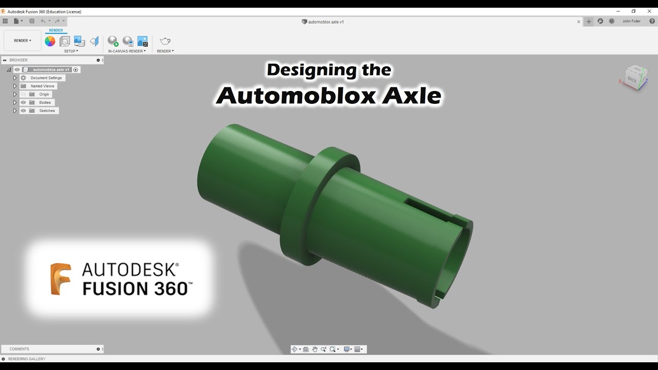 Учебное пособие по Fusion 360: проектирование оси Automoblox