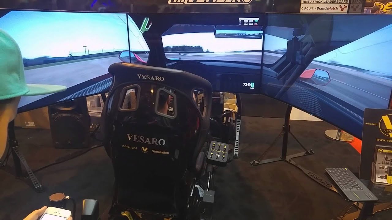 Footage of Nicolas Hamilton racing on hydraulic simulator