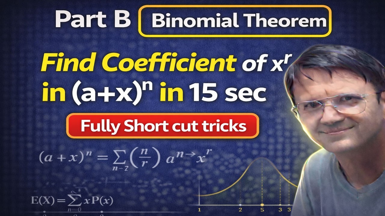 Coefficient of x^r in Binomial Theorem | FULLY SHORT CUT TRICKS