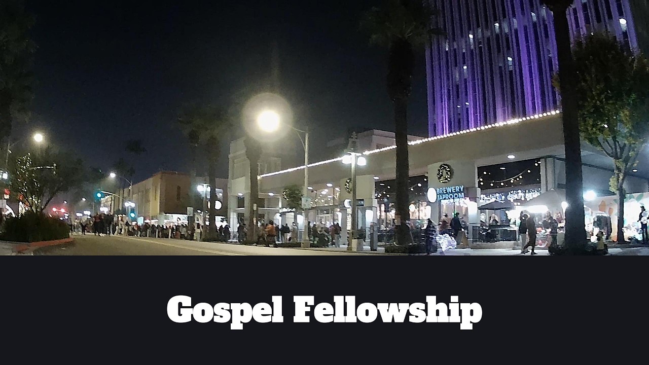 Preaching the gospel at Downtown Riverside | Believers in Fellowship in the Lord's work