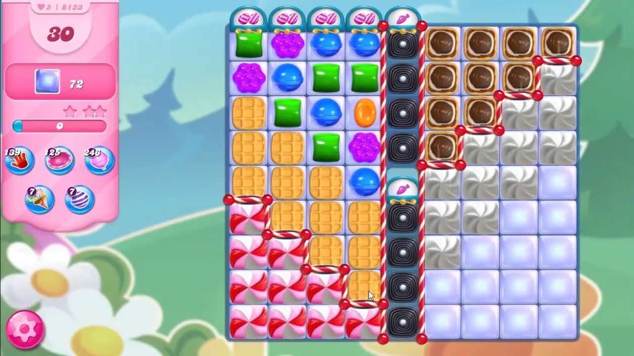 Candy Crush Saga Level 8123 NO BOOSTERS